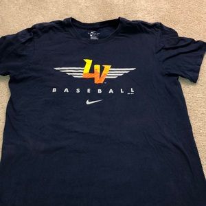 navy blue baseball shirt